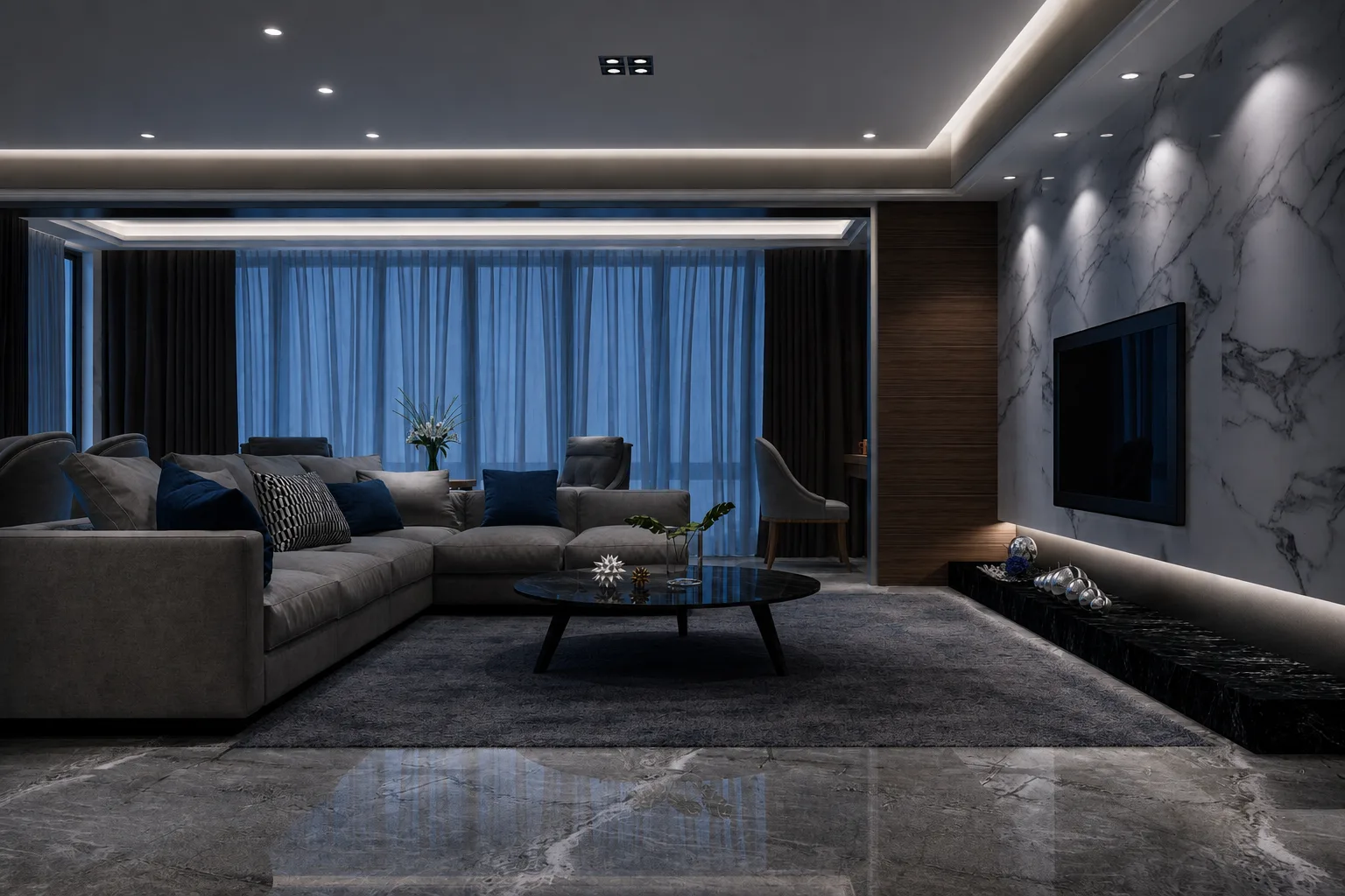 Living room interior design by Hompac