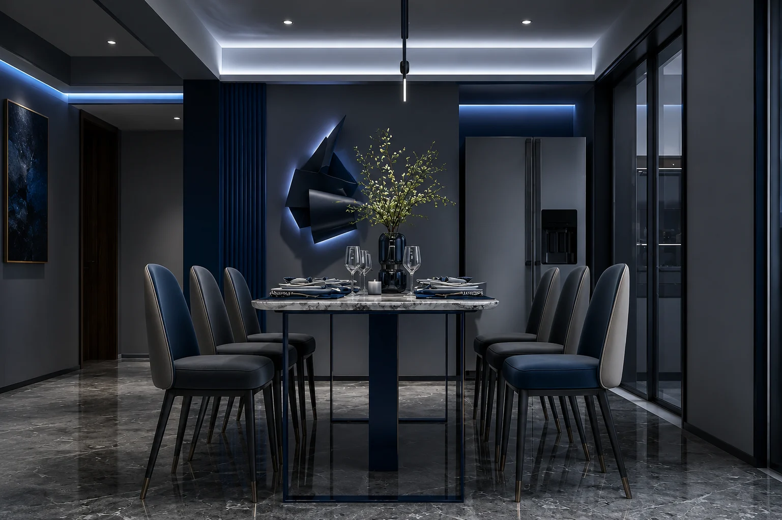 Dining room interior design by Hompac